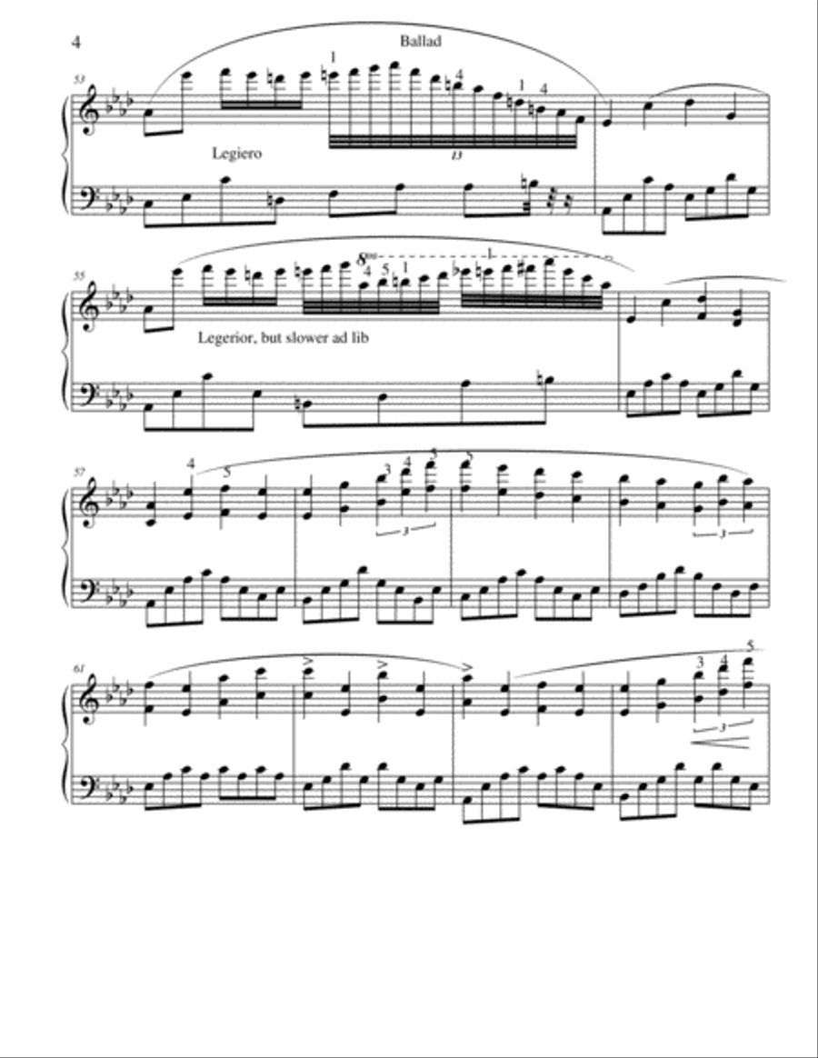 Ballad in A Flat Ballad in A Flat Piano Solo scores gallery preview page 5