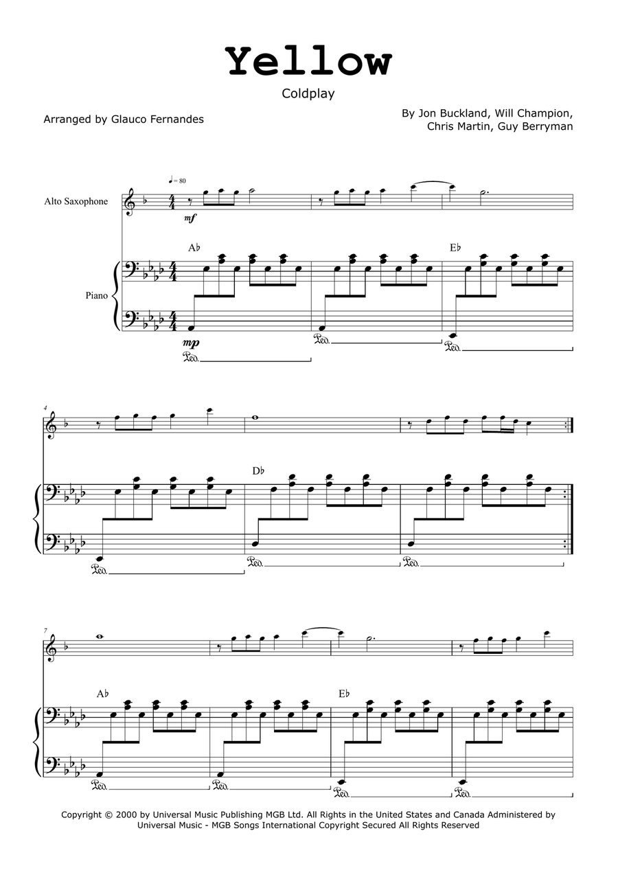 Yellow Chamber Music scores gallery preview page 1