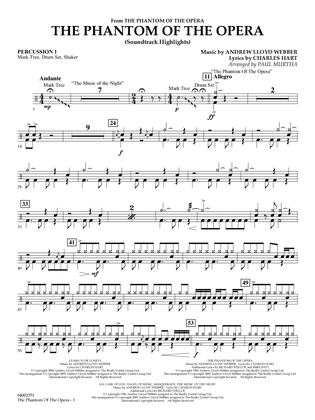 The Phantom Of The Opera (Soundtrack Highlights) (arr. Paul Murtha) - Percussion 1