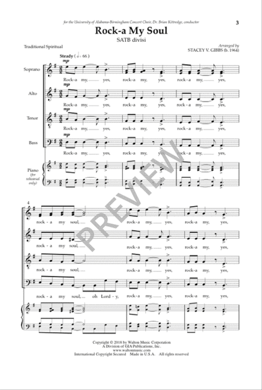Rock-A My Soul Rock-A My Soul Divisi scores gallery preview page 4