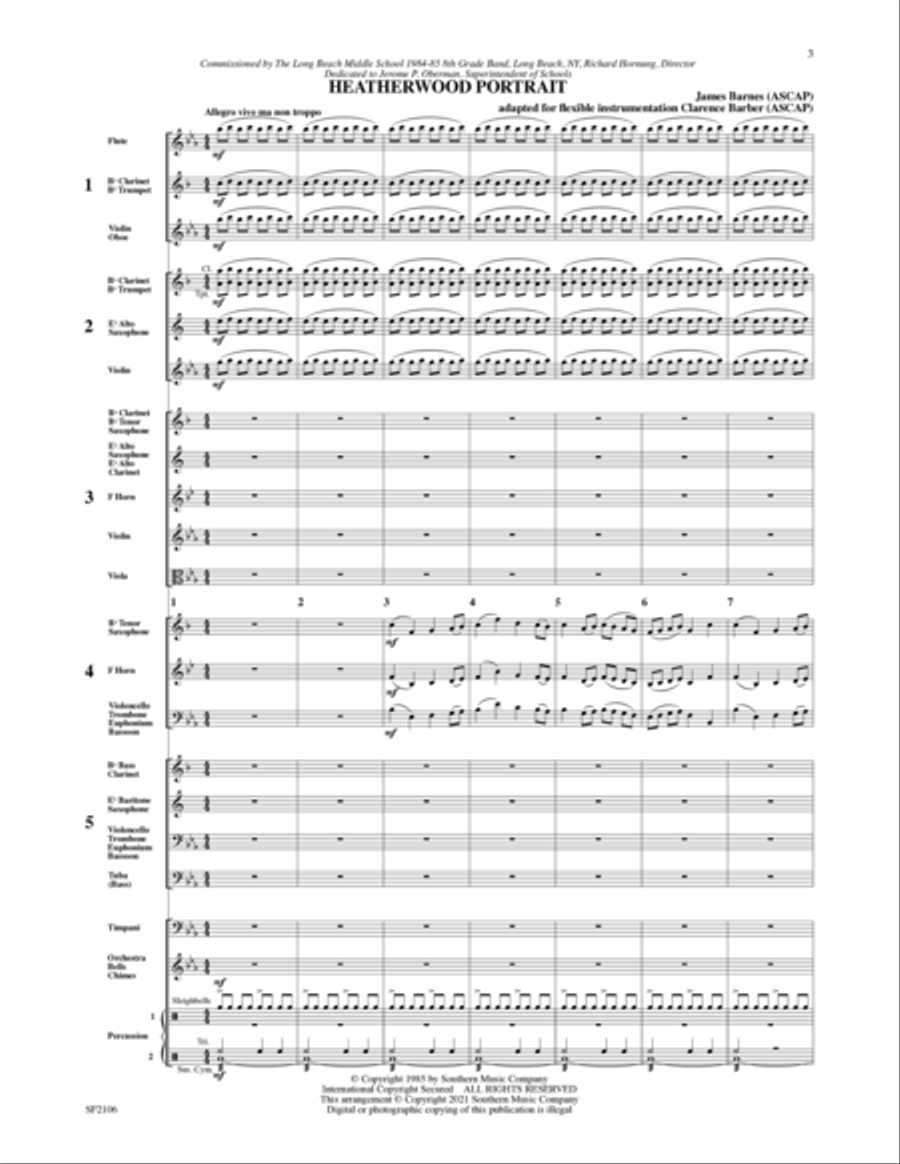 Heatherwood Portrait - Full Score Concert Band scores gallery preview page 3