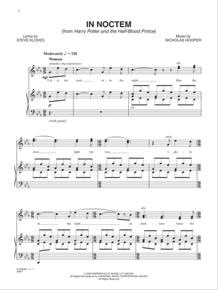 In Noctem (from Harry Potter and the Half-Blood Prince) Small Ensemble scores gallery preview page 2