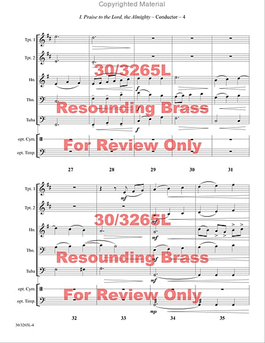 Resounding Brass Brass Quintet scores gallery preview page 5