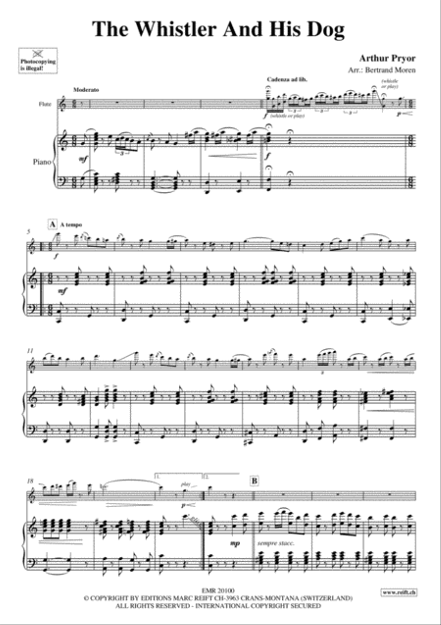 The Whistler And His Dog The Whistler And His Dog Flute Solo scores gallery preview page 3