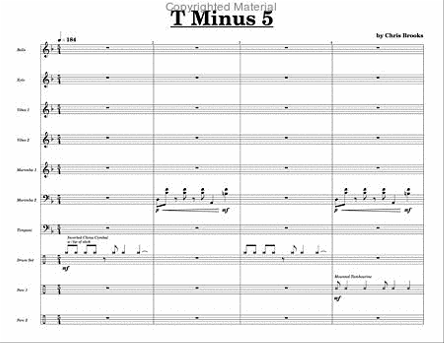 T Minus Five Percussion Ensemble scores gallery preview page 2