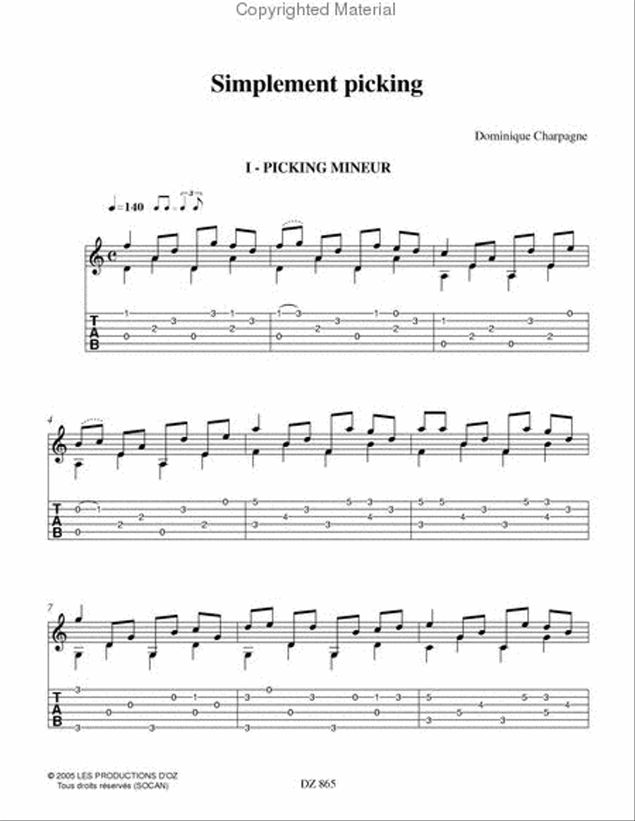 Simplement picking Classical Guitar scores gallery preview page 2