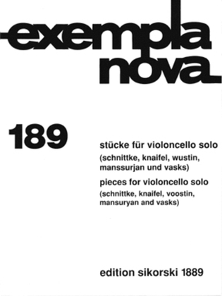 Book cover for Stucke for Solo Cello