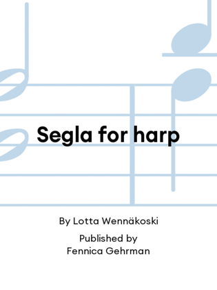 Book cover for Segla for harp