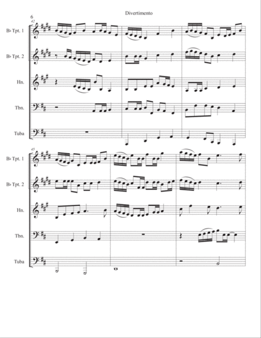 Divertimento Divertimento Brass Ensemble scores gallery preview page 6