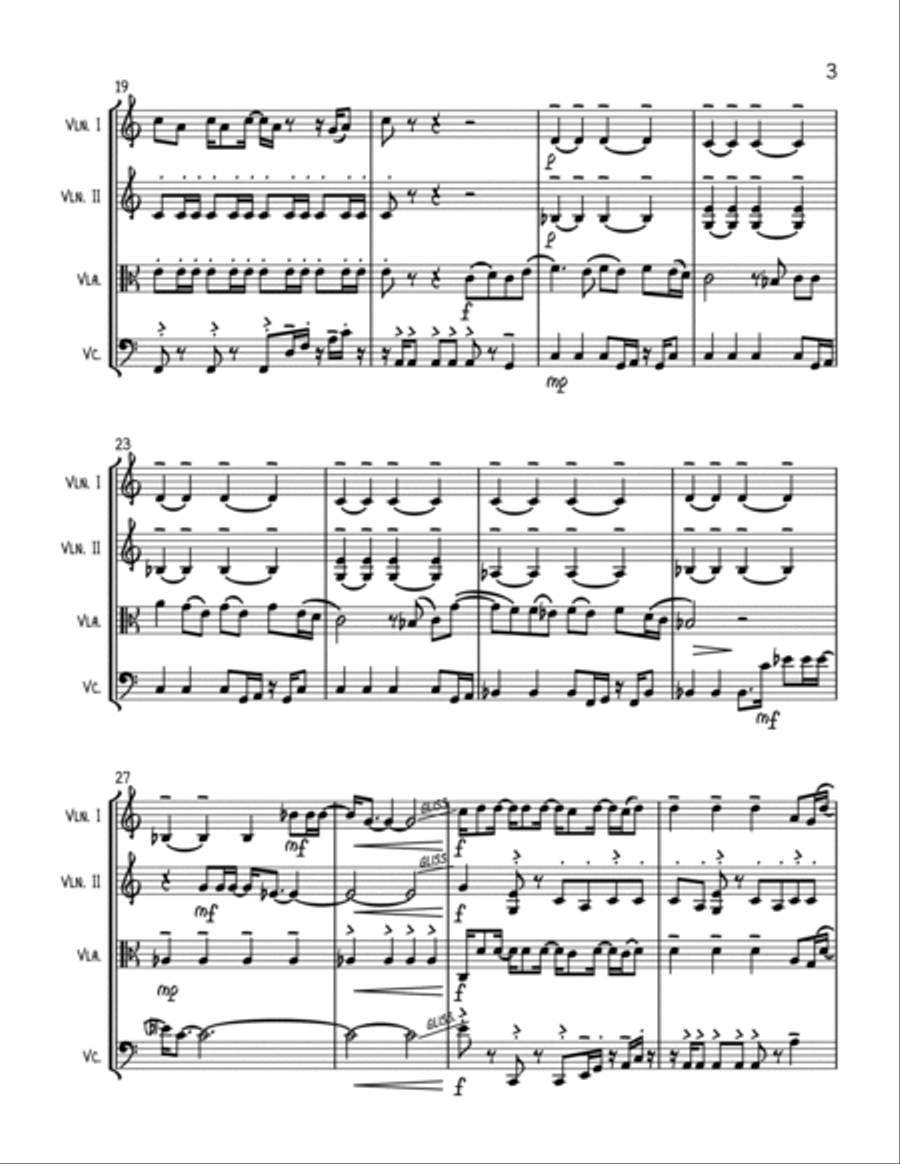 Can't Stop The Feeling from TROLLS String Quartet scores gallery preview page 3
