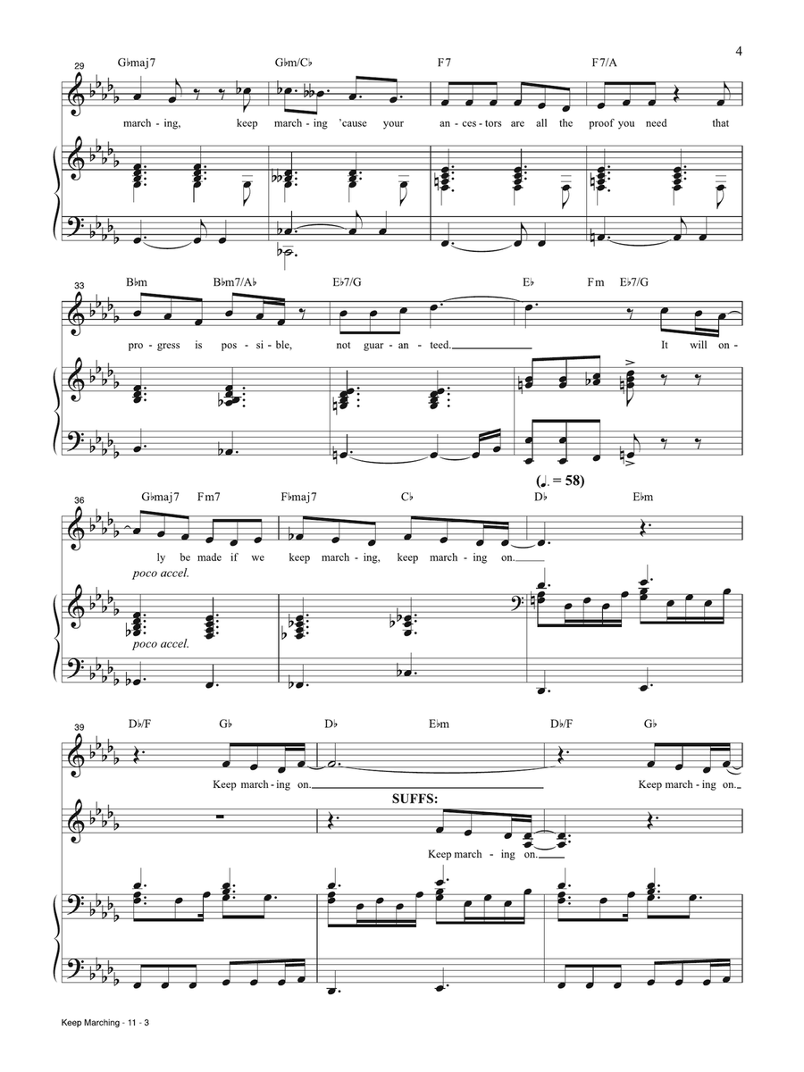 Keep Marching from Suffs Piano, Vocal, Guitar scores gallery preview page 3