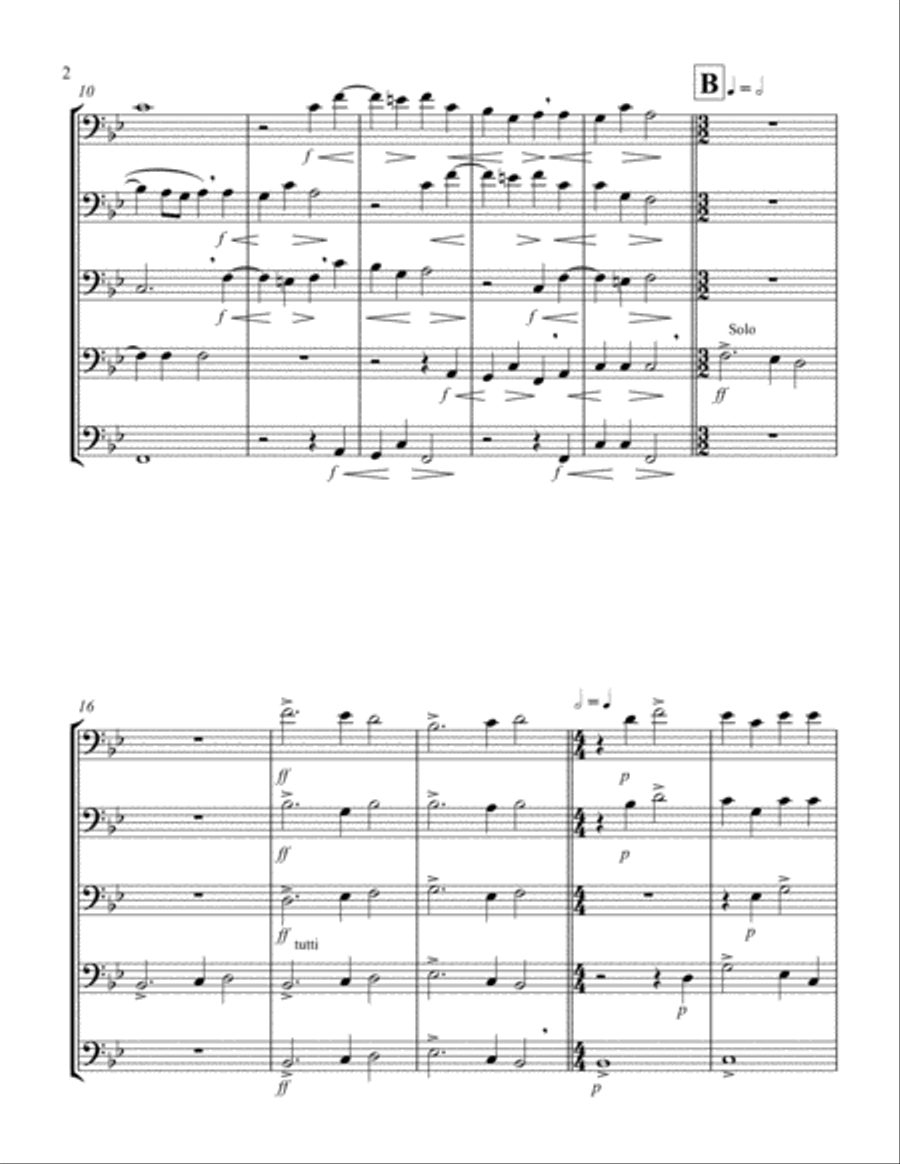 Hodie Christus Natus Est (Violoncello Quintet) String Quintet scores gallery preview page 2