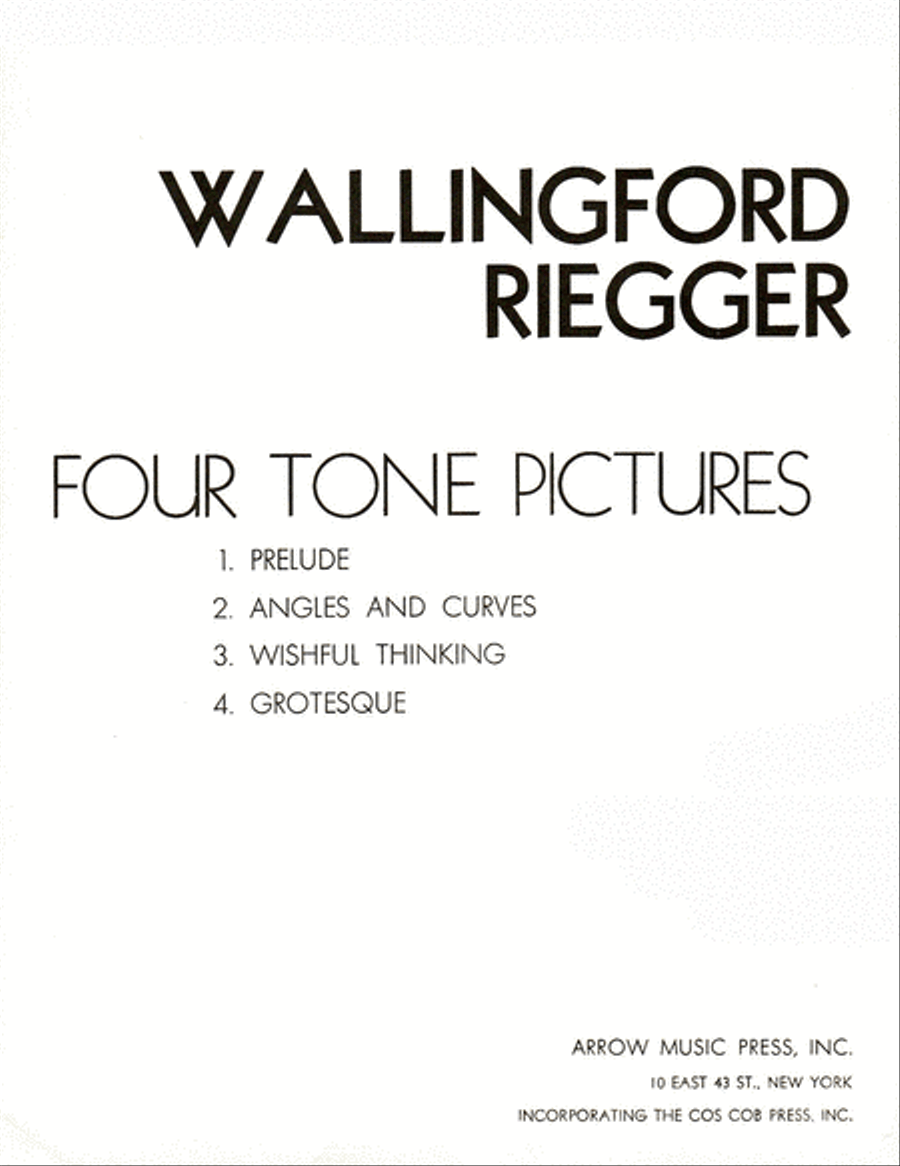 Four Tone Pictures Chamber Music scores gallery preview page 1