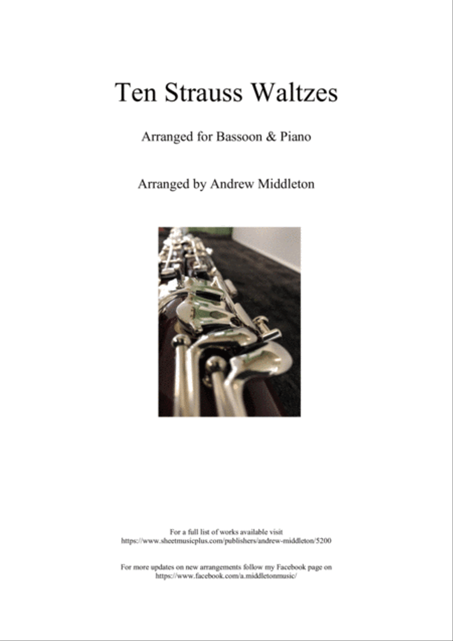 10 Strauss Waltzes arranged for Bassoon and Piano Bassoon Solo scores gallery preview page 1