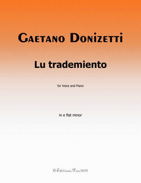 Lu trademiento, by Donizetti, in e flat minor