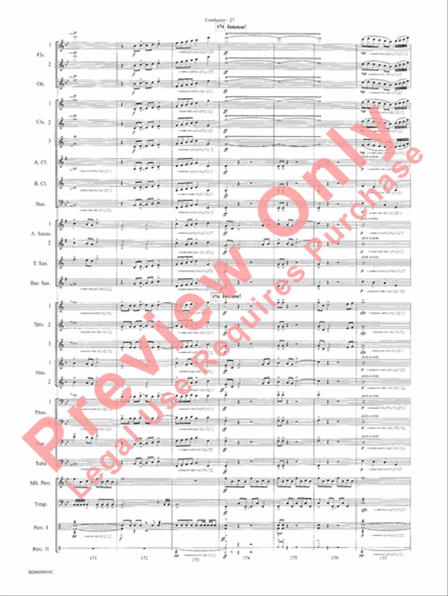 To Challenge the Sky and Heavens Above Concert Band scores gallery preview page 30