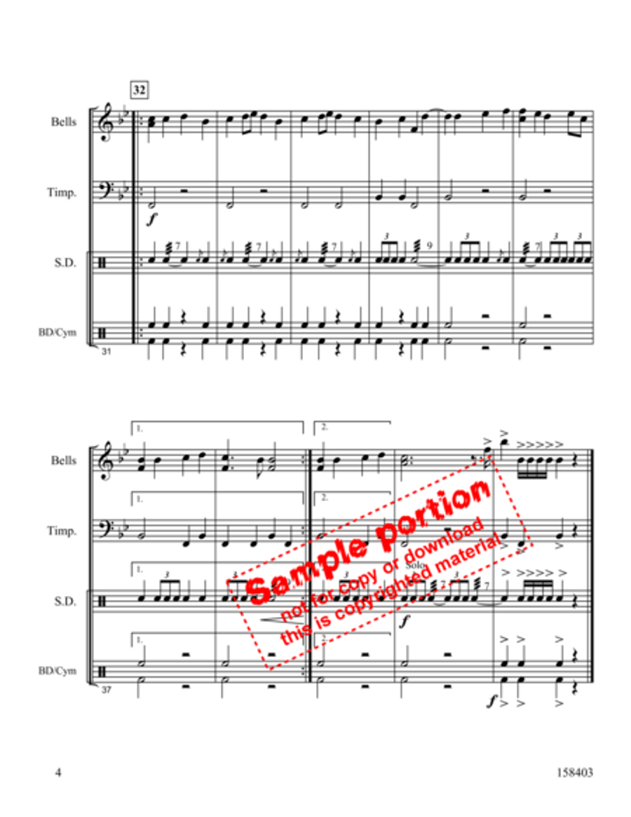 Joyful, Joyful We Adore Thee Percussion scores gallery preview page 4