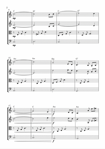 Ave Maria - Schubert for String Quartet - With chords image number null