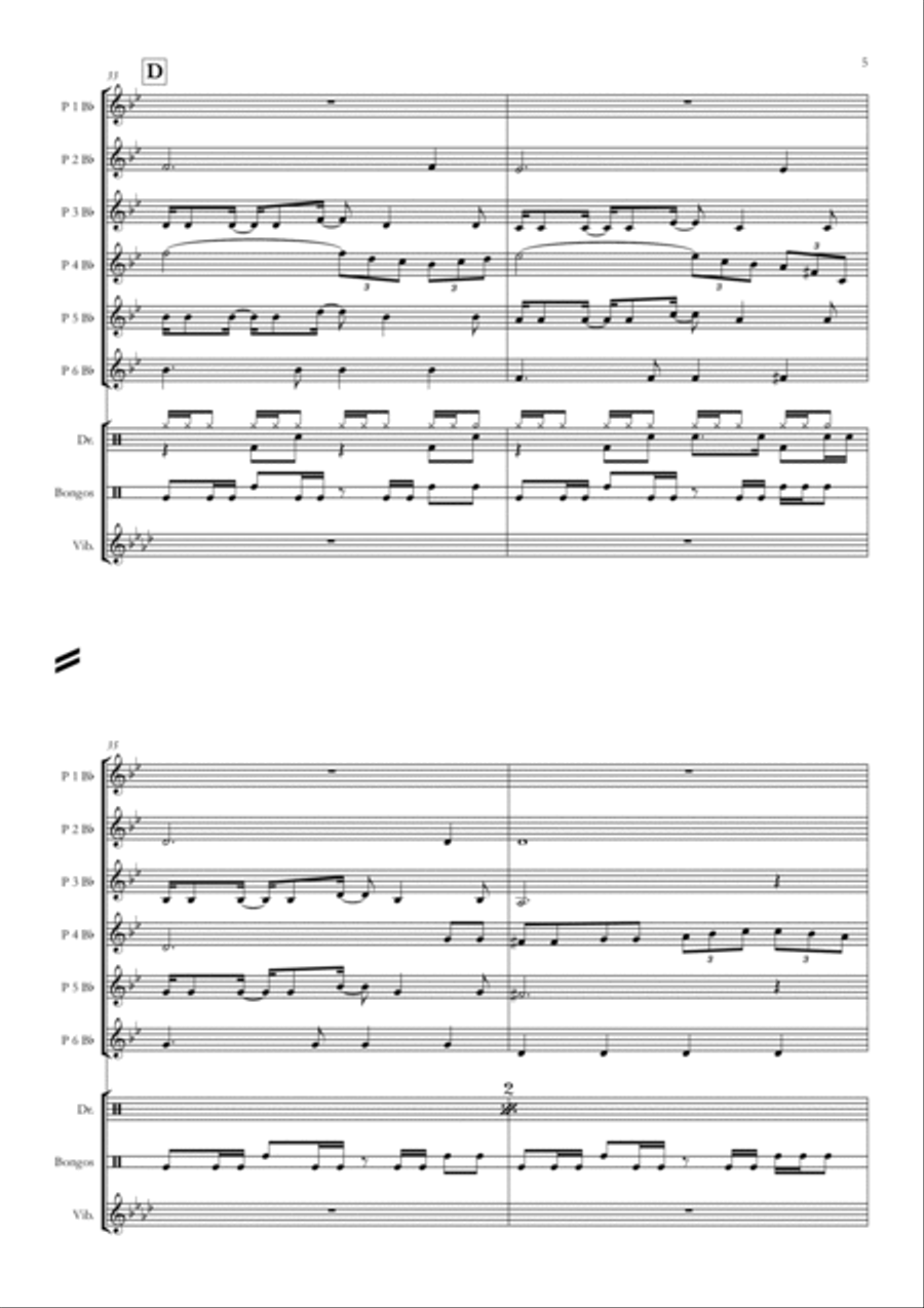 Englishman In New York Concert Band scores gallery preview page 5