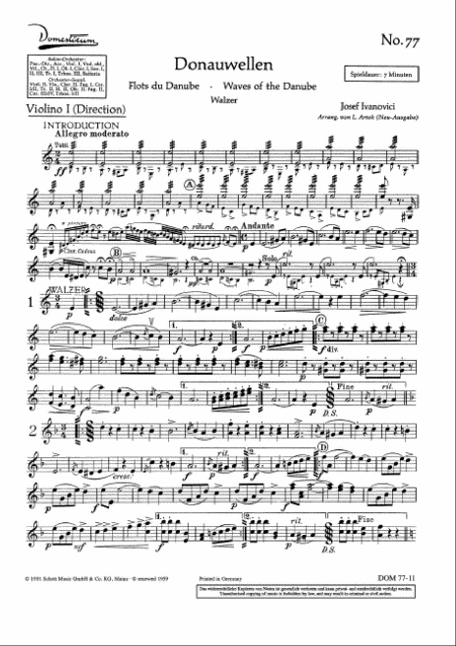 Donauwellen Walzer Clarinet - Sheet Music