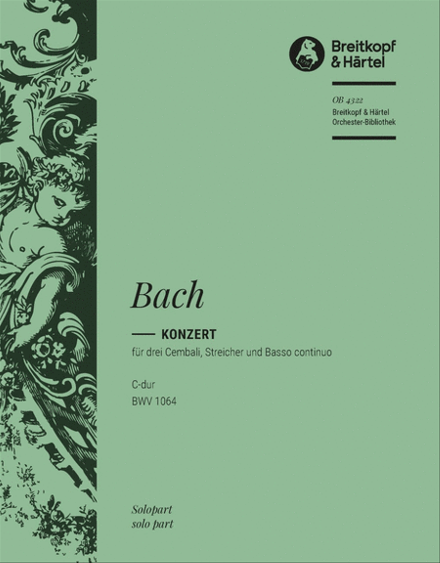 Harpsichord Concerto in C major BWV 1064 Orchestra scores gallery preview page 1