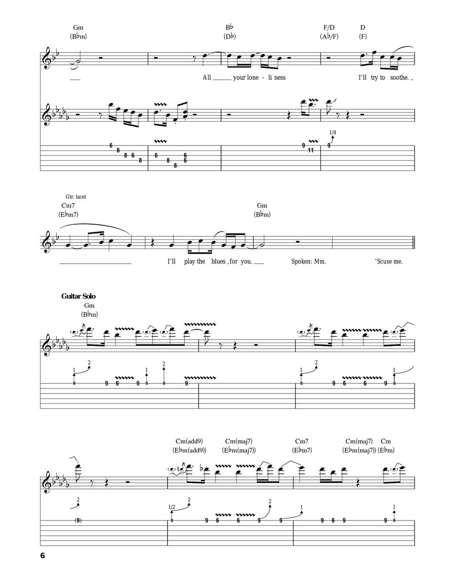 I'll Play The Blues For You Acoustic Guitar scores gallery preview page 6