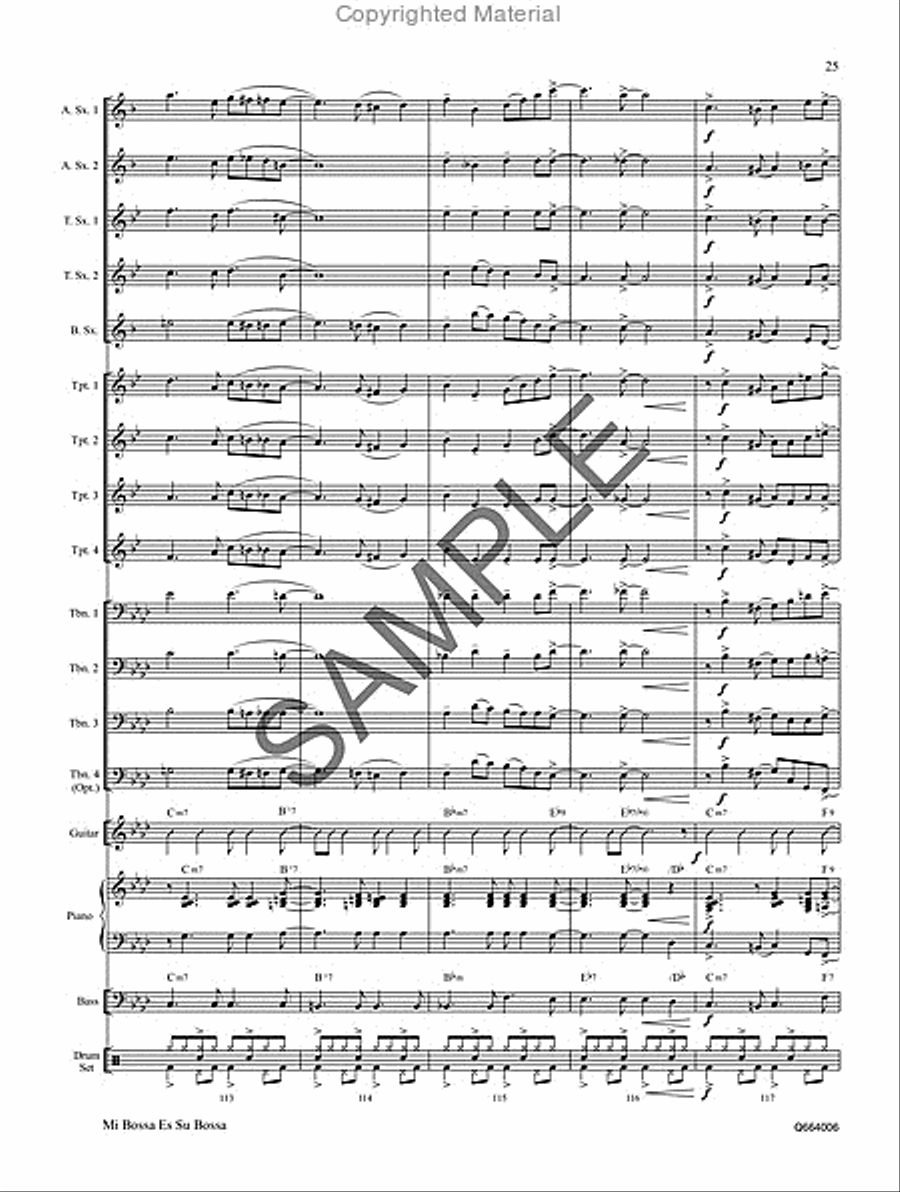 Mi Bossa Es Su Bossa Jazz Ensemble scores gallery preview page 26