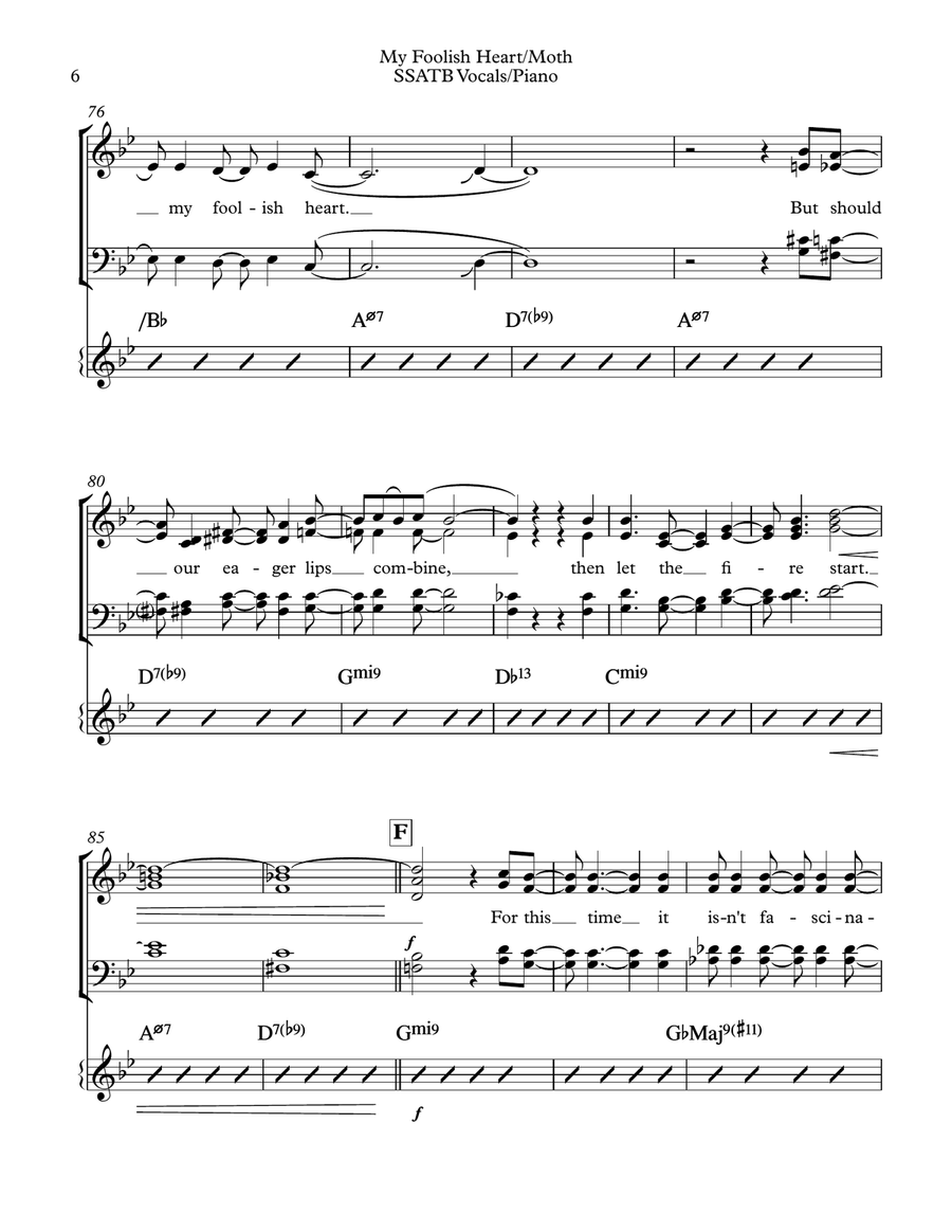 My Foolish Heart Divisi scores gallery preview page 6