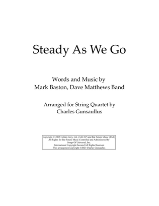 Book cover for Steady As We Go
