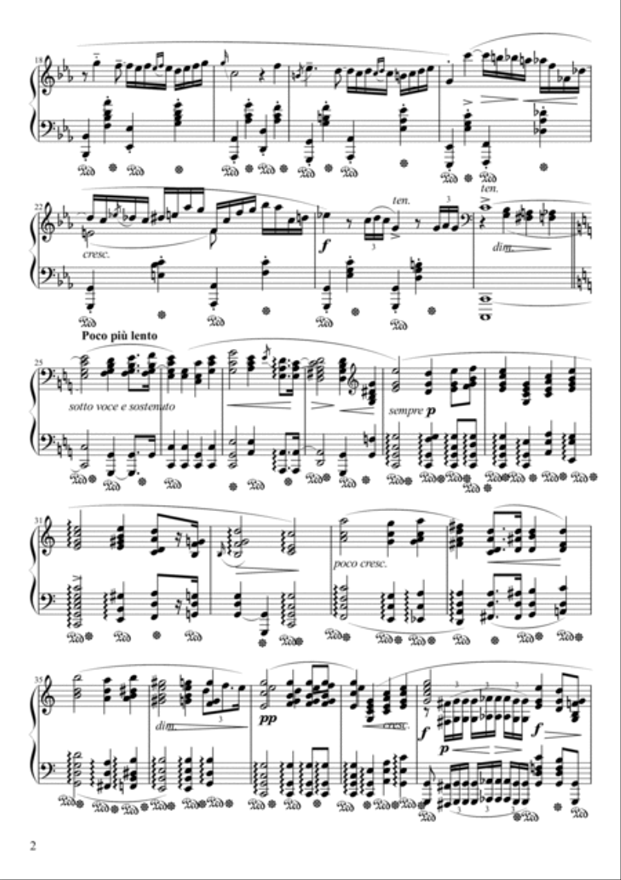 Nocturne Opus 48 No. 1 in C Minor Piano Solo scores gallery preview page 2