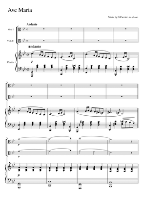 Caccini "Ave Maria" Piano Trio/Viola Duo