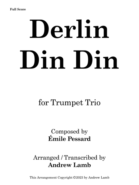 Derlin Din Din (arr. for Trumpet Trio) image number null