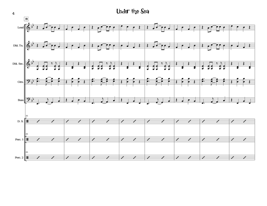 Under The Sea Steel Drum Band scores gallery preview page 4
