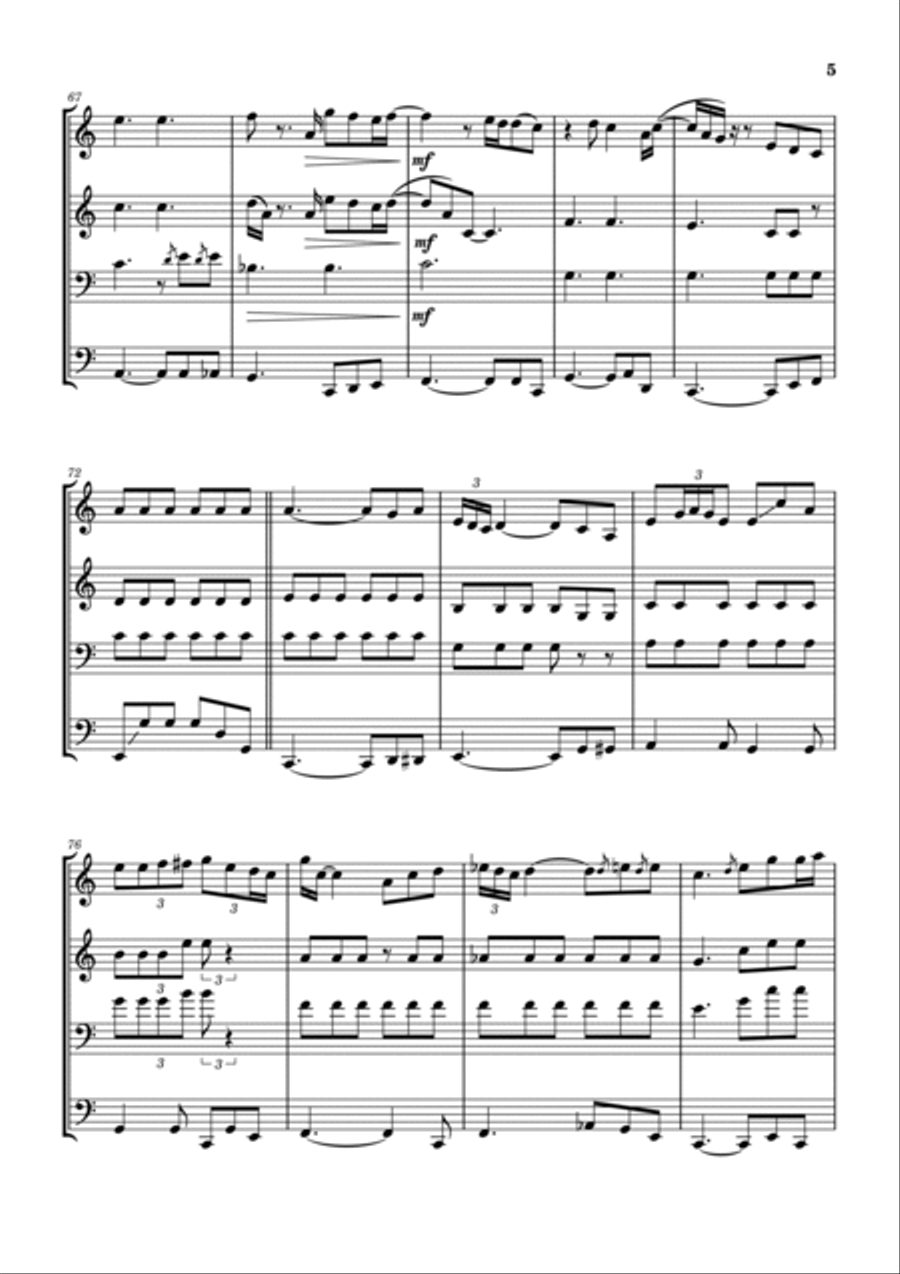 I Don't Want Christmas To End Brass Ensemble scores gallery preview page 6