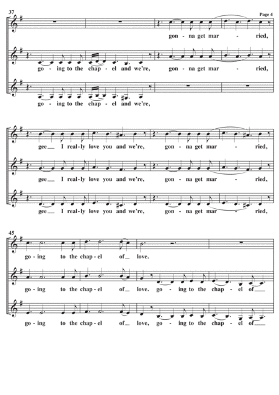 Chapel Of Love Chapel Of Love SSA scores gallery preview page 4