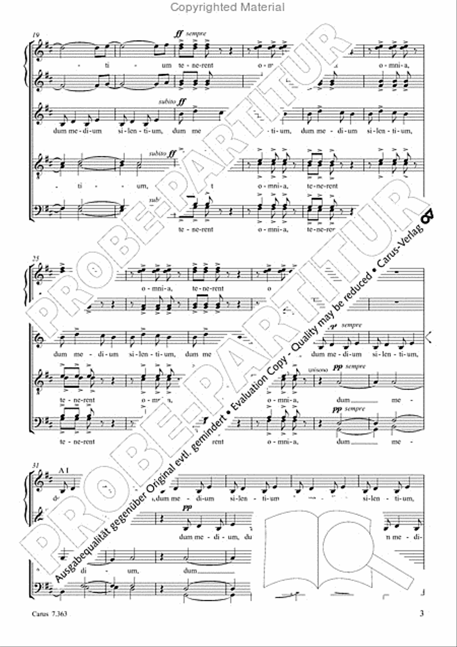 Dum medium silentium Dum medium silentium SSAATTBB scores gallery preview page 4