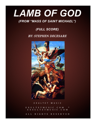 Lamb Of God (from "Mass of Saint Michael" - Full Score)