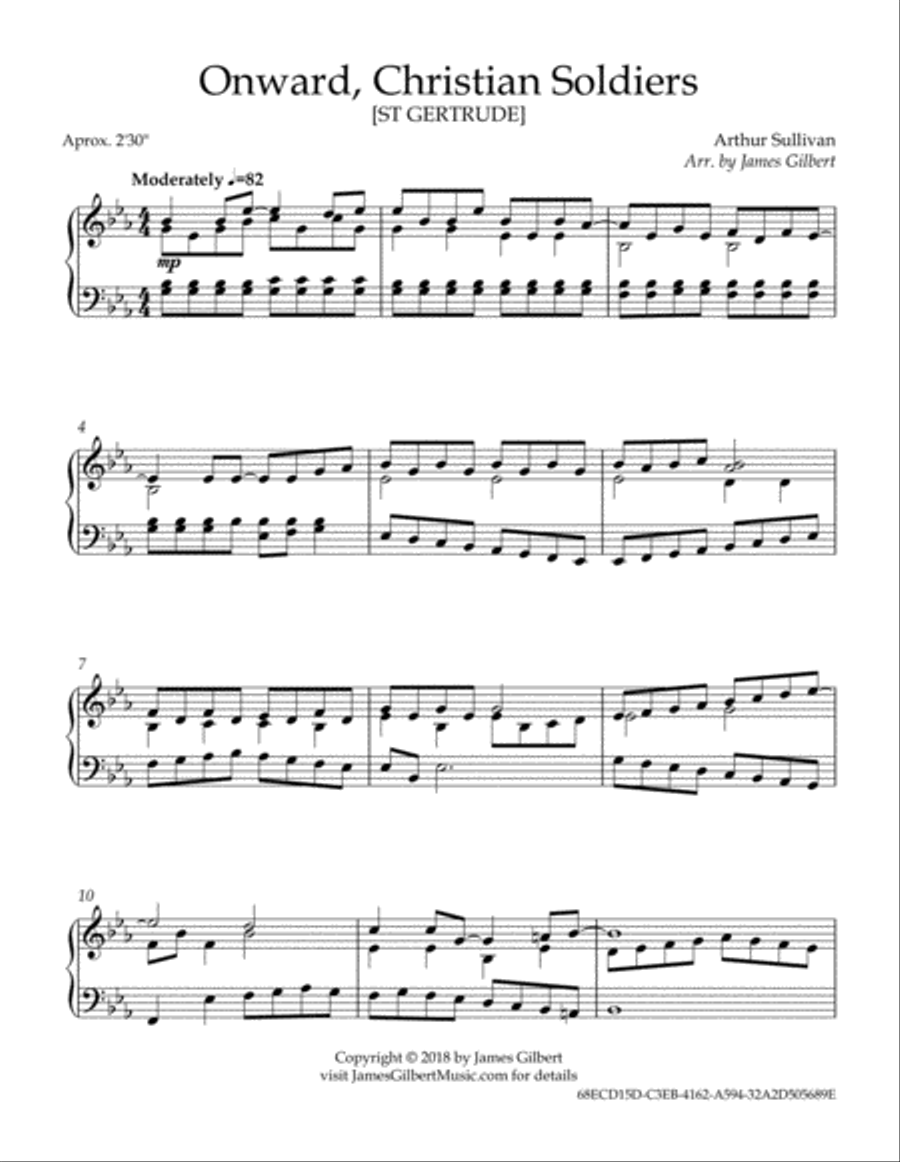 Onward, Christian Soldiers Organ Solo scores gallery preview page 2