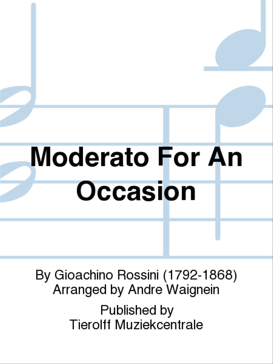 Moderato For An Occasion Moderato For An Occasion Concert Band scores gallery preview page 1