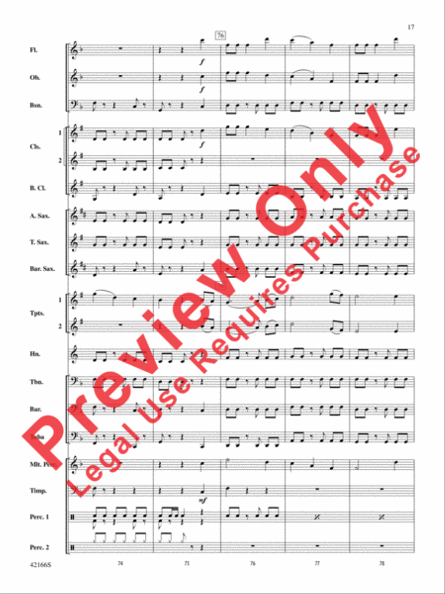 A Merrie Olde Christmas Concert Band scores gallery preview page 17