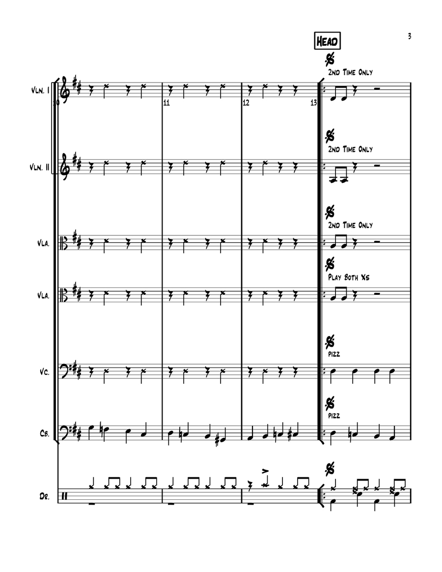 D Jam Blues String Orchestra scores gallery preview page 3
