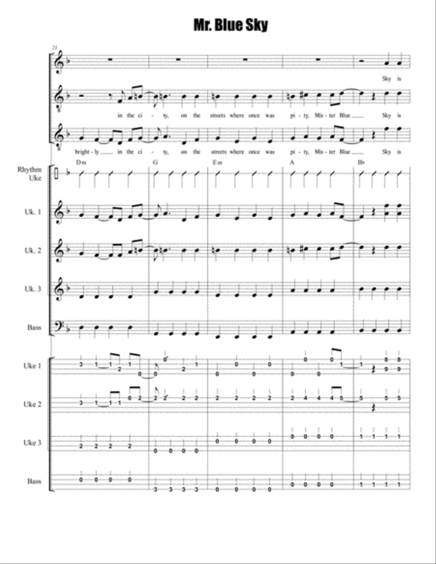 Mr. Blue Sky 3-Part scores gallery preview page 5