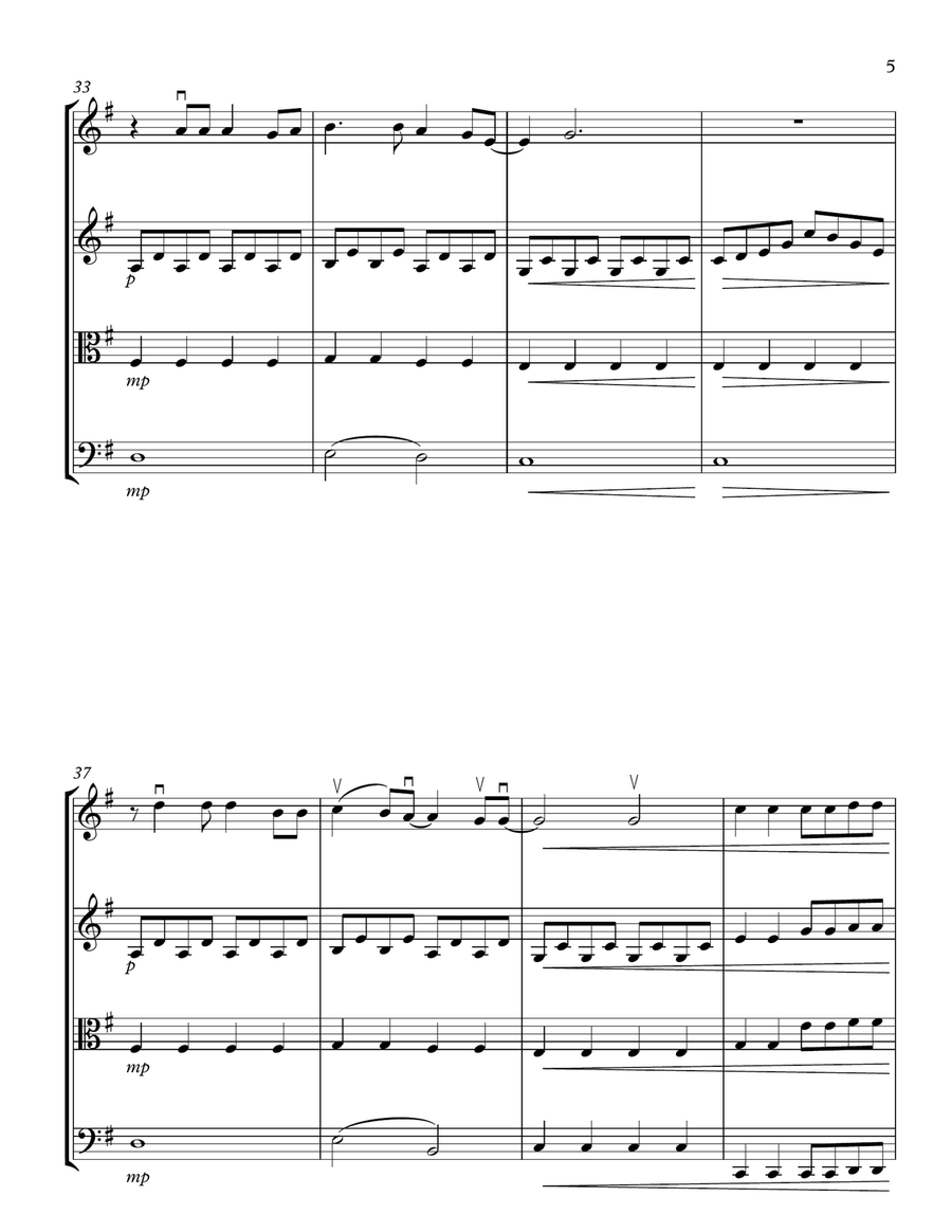 A Million Dreams String Quartet scores gallery preview page 5
