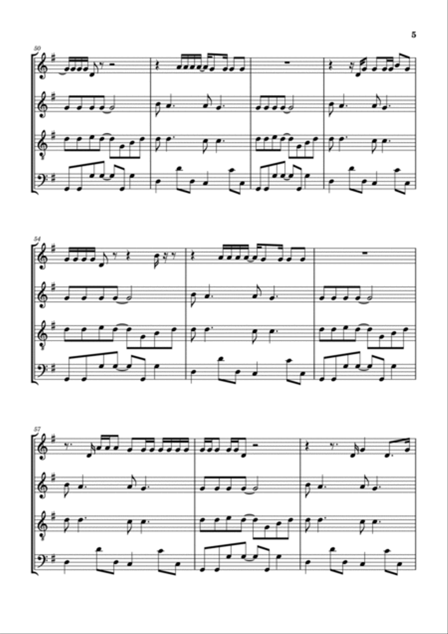 Werewolves Of London Woodwind Quartet scores gallery preview page 6