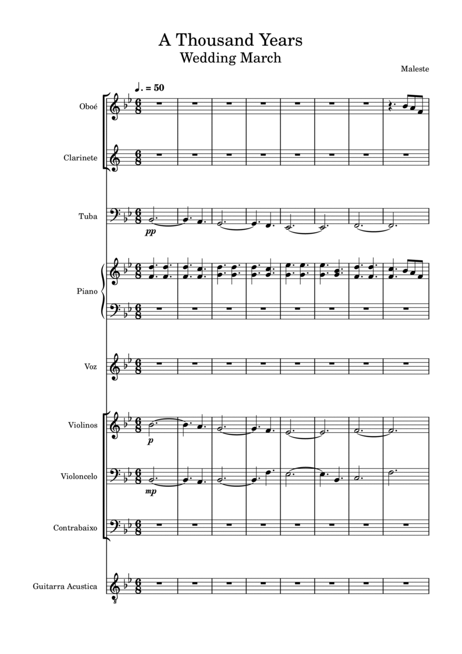 A Thousand Years Marching Band scores gallery preview page 1