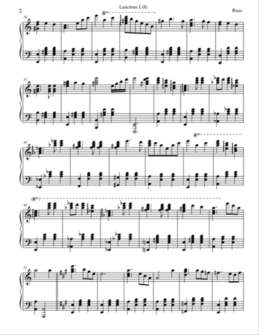 Luscious Life Piano Solo scores gallery preview page 2