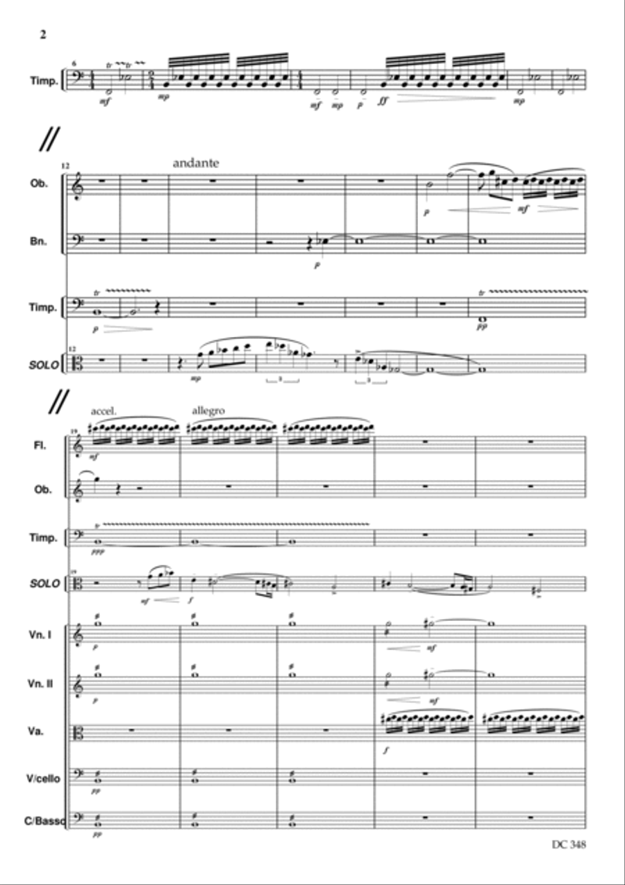 Conversation Concerto No.4 for viola and orchestra [score only] Full Orchestra scores gallery preview page 2