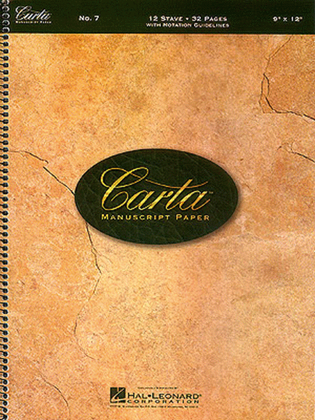 Book cover for Carta Manuscript Paper No. 7 – Basic