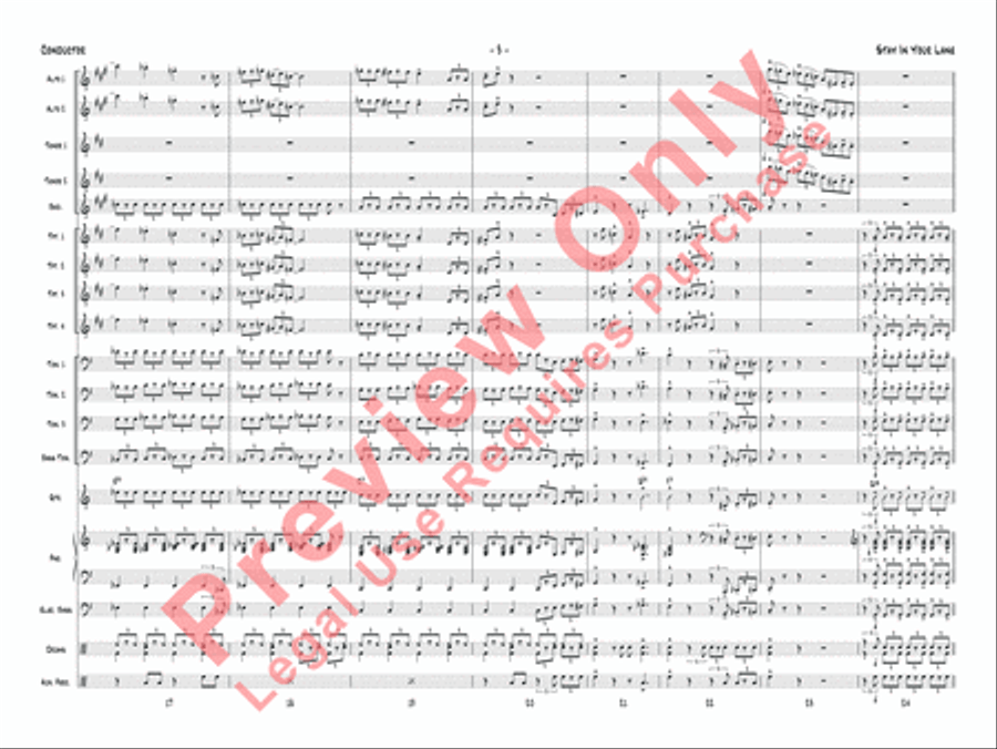 Stay in Your Lane Jazz Ensemble scores gallery preview page 6