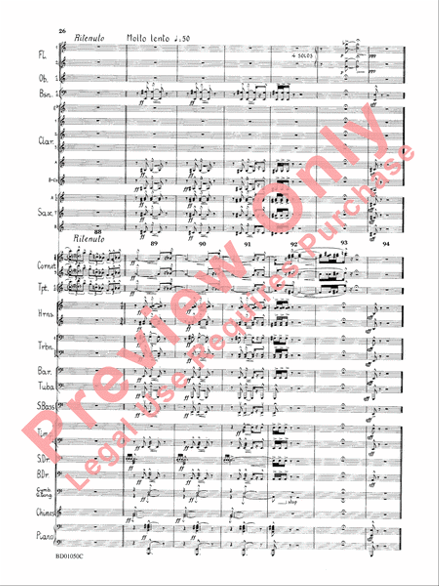 Trittico Concert Band scores gallery preview page 29